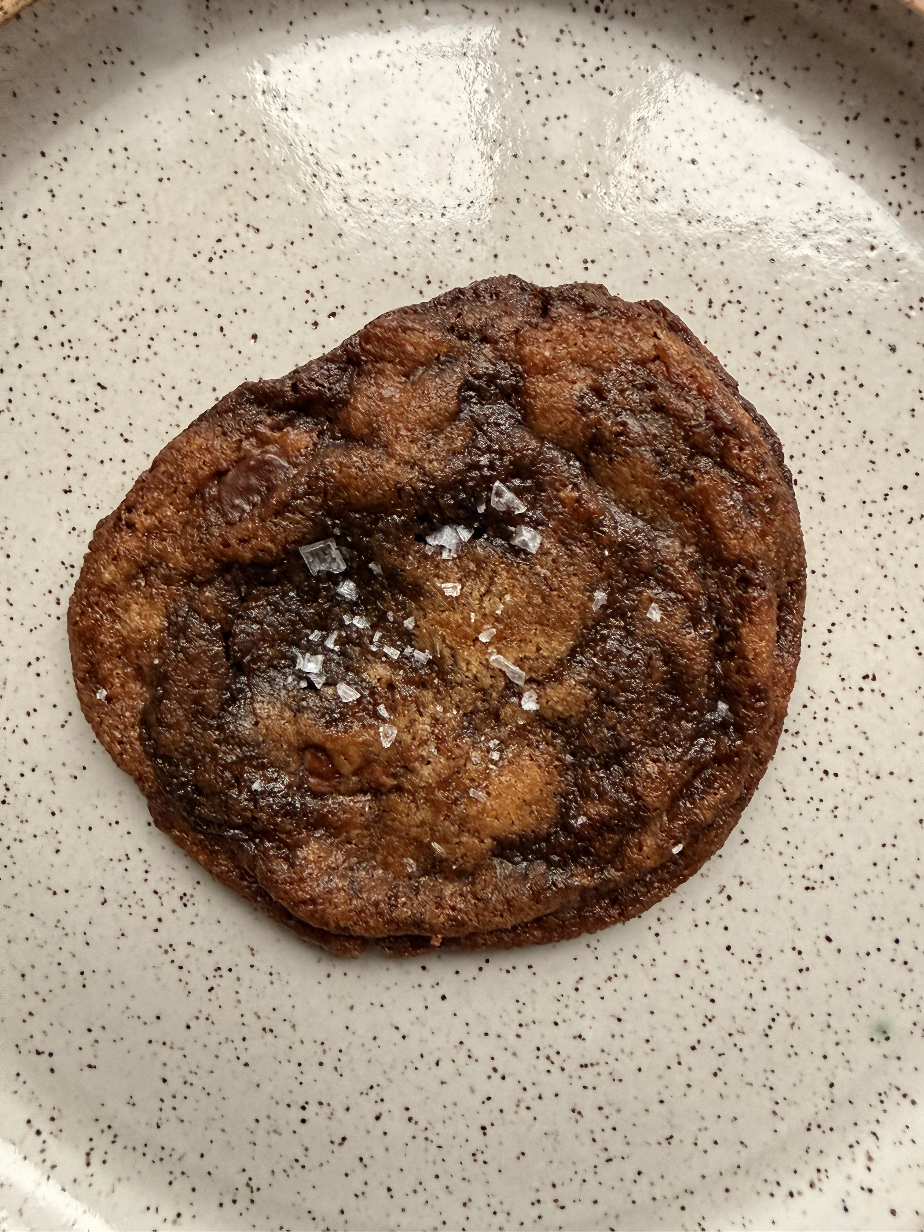 Black Sesame Caramel Cookie with Chocolate Chips